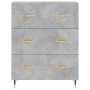 Aparador de madera de ingeniería gris hormigón 69,5x34x90 cm de vidaXL, Aparadores - Ref: Foro24-827832, Precio: 68,17 €, Des...