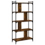 Librería 5 estantes madera ingeniería roble ahumado 76x32x158cm en Librerías y estanterías | Comprar online en Foru.es