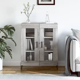 Aparador de madera de ingeniería gris Sonoma 69,5x34x90 cm de vidaXL, Aparadores - Ref: Foro24-827802, Precio: 91,31 €, Descu...