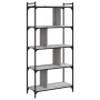 Librería 5 estantes madera ingeniería gris Sonoma 76x32x158 cm en Librerías y estanterías | Comprar online en Foru.es