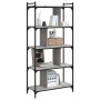 Librería 5 estantes madera ingeniería gris Sonoma 76x32x158 cm en Librerías y estanterías | Comprar online en Foru.es