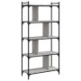 Librería 5 estantes madera ingeniería gris Sonoma 76x32x158 cm en Librerías y estanterías | Comprar online en Foru.es
