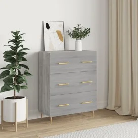 Aparador de madera de ingeniería gris Sonoma 69,5x34x90 cm de vidaXL, Aparadores - Ref: Foro24-827842, Precio: 97,54 €, Descu...