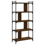 Librería 5 estantes madera ingeniería marrón roble 76x32x158 cm en Librerías y estanterías | Comprar online en Foru.es