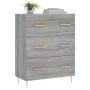 Aparador de madera de ingeniería gris Sonoma 69,5x34x90 cm de vidaXL, Aparadores - Ref: Foro24-827842, Precio: 97,54 €, Descu...
