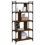 Librería 5 estantes madera ingeniería marrón roble 76x32x158 cm en Librerías y estanterías | Comprar online en Foru.es