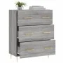 Aparador de madera de ingeniería gris Sonoma 69,5x34x90 cm de vidaXL, Aparadores - Ref: Foro24-827842, Precio: 97,54 €, Descu...