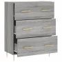 Aparador de madera de ingeniería gris Sonoma 69,5x34x90 cm de vidaXL, Aparadores - Ref: Foro24-827842, Precio: 97,54 €, Descu...