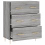 Aparador de madera de ingeniería gris Sonoma 69,5x34x90 cm de vidaXL, Aparadores - Ref: Foro24-827842, Precio: 98,74 €, Descu...