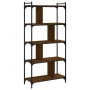 Librería 5 estantes madera ingeniería marrón roble 76x32x158 cm en Librerías y estanterías | Comprar online en Foru.es