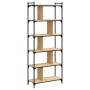 Librería 6 estantes madera ingeniería roble Sonoma 76x32x192 cm en Librerías y estanterías | Comprar online en Foru.es