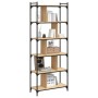 Librería 6 estantes madera ingeniería roble Sonoma 76x32x192 cm en Librerías y estanterías | Comprar online en Foru.es