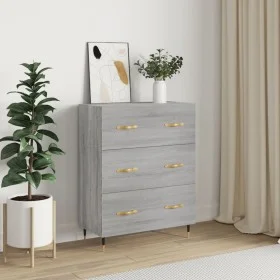 Aparador de madera de ingeniería gris Sonoma 69,5x34x90 cm de vidaXL, Aparadores - Ref: Foro24-827834, Precio: 94,55 €, Descu...