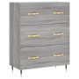 Aparador de madera de ingeniería gris Sonoma 69,5x34x90 cm de vidaXL, Aparadores - Ref: Foro24-827834, Precio: 95,70 €, Descu...