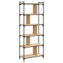 Librería 6 estantes madera ingeniería roble Sonoma 76x32x192 cm en Librerías y estanterías | Comprar online en Foru.es