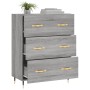 Aparador de madera de ingeniería gris Sonoma 69,5x34x90 cm de vidaXL, Aparadores - Ref: Foro24-827834, Precio: 95,70 €, Descu...