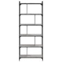 Librería 6 estantes madera ingeniería gris Sonoma 76x32x192 cm en Librerías y estanterías | Comprar online en Foru.es