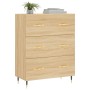 Aparador de madera de ingeniería roble Sonoma 69,5x34x90 cm de vidaXL, Aparadores - Ref: Foro24-827831, Precio: 92,32 €, Desc...