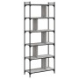 Librería 6 estantes madera ingeniería gris Sonoma 76x32x192 cm en Librerías y estanterías | Comprar online en Foru.es