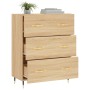 Aparador de madera de ingeniería roble Sonoma 69,5x34x90 cm de vidaXL, Aparadores - Ref: Foro24-827831, Precio: 92,32 €, Desc...