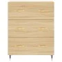 Aparador de madera de ingeniería roble Sonoma 69,5x34x90 cm de vidaXL, Aparadores - Ref: Foro24-827831, Precio: 91,52 €, Desc...