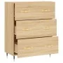 Aparador de madera de ingeniería roble Sonoma 69,5x34x90 cm de vidaXL, Aparadores - Ref: Foro24-827831, Precio: 91,52 €, Desc...