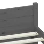 Estructura de cama madera maciza gris doble 135x190 cm de vidaXL, Camas y somieres - Ref: Foro24-815021, Precio: 163,52 €, De...