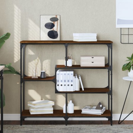 Mesa consola madera de ingeniería marrón roble 103x32x95 cm en Mesas auxiliares | Comprar online en Foru.es