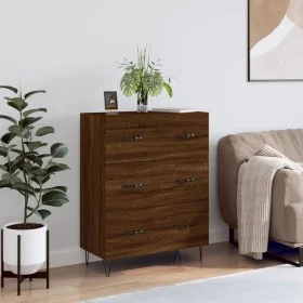 Aparador de madera de ingeniería marrón roble 69,5x34x90 cm de vidaXL, Aparadores - Ref: Foro24-827851, Precio: 93,92 €, Desc...