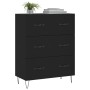 Aparador de madera de ingeniería negro 69,5x34x90 cm de vidaXL, Aparadores - Ref: Foro24-827845, Precio: 95,06 €, Descuento: %