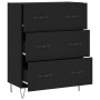 Aparador de madera de ingeniería negro 69,5x34x90 cm de vidaXL, Aparadores - Ref: Foro24-827845, Precio: 95,06 €, Descuento: %