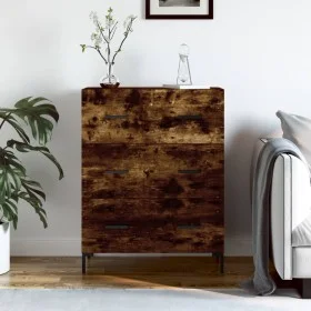 Aparador de madera de ingeniería roble ahumado 69,5x34x90 cm de vidaXL, Aparadores - Ref: Foro24-827857, Precio: 80,63 €, Des...