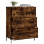 Aparador de madera de ingeniería roble ahumado 69,5x34x90 cm de vidaXL, Aparadores - Ref: Foro24-827857, Precio: 81,41 €, Des...