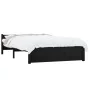 Estructura de cama doble madera maciza negra 135x190 cm de vidaXL, Camas y somieres - Ref: Foro24-815023, Precio: 162,96 €, D...