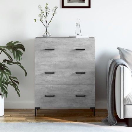 Aparador de madera de ingeniería gris hormigón 69,5x34x90 cm de vidaXL, Aparadores - Ref: Foro24-827856, Precio: 99,24 €, Des...
