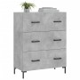 Aparador de madera de ingeniería gris hormigón 69,5x34x90 cm de vidaXL, Aparadores - Ref: Foro24-827856, Precio: 99,24 €, Des...