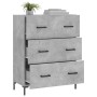 Aparador de madera de ingeniería gris hormigón 69,5x34x90 cm de vidaXL, Aparadores - Ref: Foro24-827856, Precio: 99,24 €, Des...