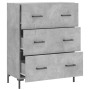 Aparador de madera de ingeniería gris hormigón 69,5x34x90 cm de vidaXL, Aparadores - Ref: Foro24-827856, Precio: 99,24 €, Des...