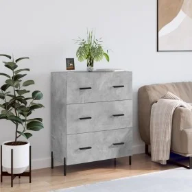 Aparador de madera de ingeniería gris hormigón 69,5x34x90 cm de vidaXL, Aparadores - Ref: Foro24-827864, Precio: 106,00 €, De...