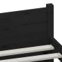Estructura de cama doble madera maciza negra 135x190 cm de vidaXL, Camas y somieres - Ref: Foro24-815023, Precio: 162,96 €, D...