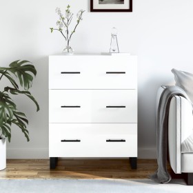 Aparador de madera contrachapada blanco brillante 69,5x34x90 cm de vidaXL, Aparadores - Ref: Foro24-827878, Precio: 112,97 €,...