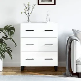 Aparador de madera contrachapada blanco brillante 69,5x34x90 cm de vidaXL, Aparadores - Ref: Foro24-827878, Precio: 111,59 €,...
