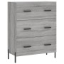 Aparador de madera de ingeniería gris Sonoma 69,5x34x90 cm de vidaXL, Aparadores - Ref: Foro24-827866, Precio: 111,03 €, Desc...