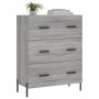 Aparador de madera de ingeniería gris Sonoma 69,5x34x90 cm de vidaXL, Aparadores - Ref: Foro24-827866, Precio: 111,03 €, Desc...
