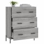 Aparador de madera de ingeniería gris Sonoma 69,5x34x90 cm de vidaXL, Aparadores - Ref: Foro24-827866, Precio: 111,03 €, Desc...