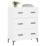 Aparador de madera de ingeniería blanco 69,5x34x90 cm de vidaXL, Aparadores - Ref: Foro24-827852, Precio: 102,49 €, Descuento: %