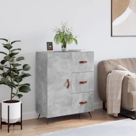 Aparador de madera de ingeniería gris hormigón 69,5x34x90 cm de vidaXL, Aparadores - Ref: Foro24-827888, Precio: 66,40 €, Des...