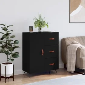 Engineered wood black sideboard 69.5x34x90 cm by vidaXL, Sideboards - Ref: Foro24-827885, Price: 92,47 €, Discount: %