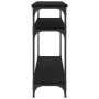 Mesa consola madera de ingeniería negra 100x29x75 cm en Mesas auxiliares | Comprar online en Foru.es