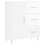 Aparador de madera contrachapada blanco brillante 69,5x34x90 cm de vidaXL, Aparadores - Ref: Foro24-827902, Precio: 102,80 €,...